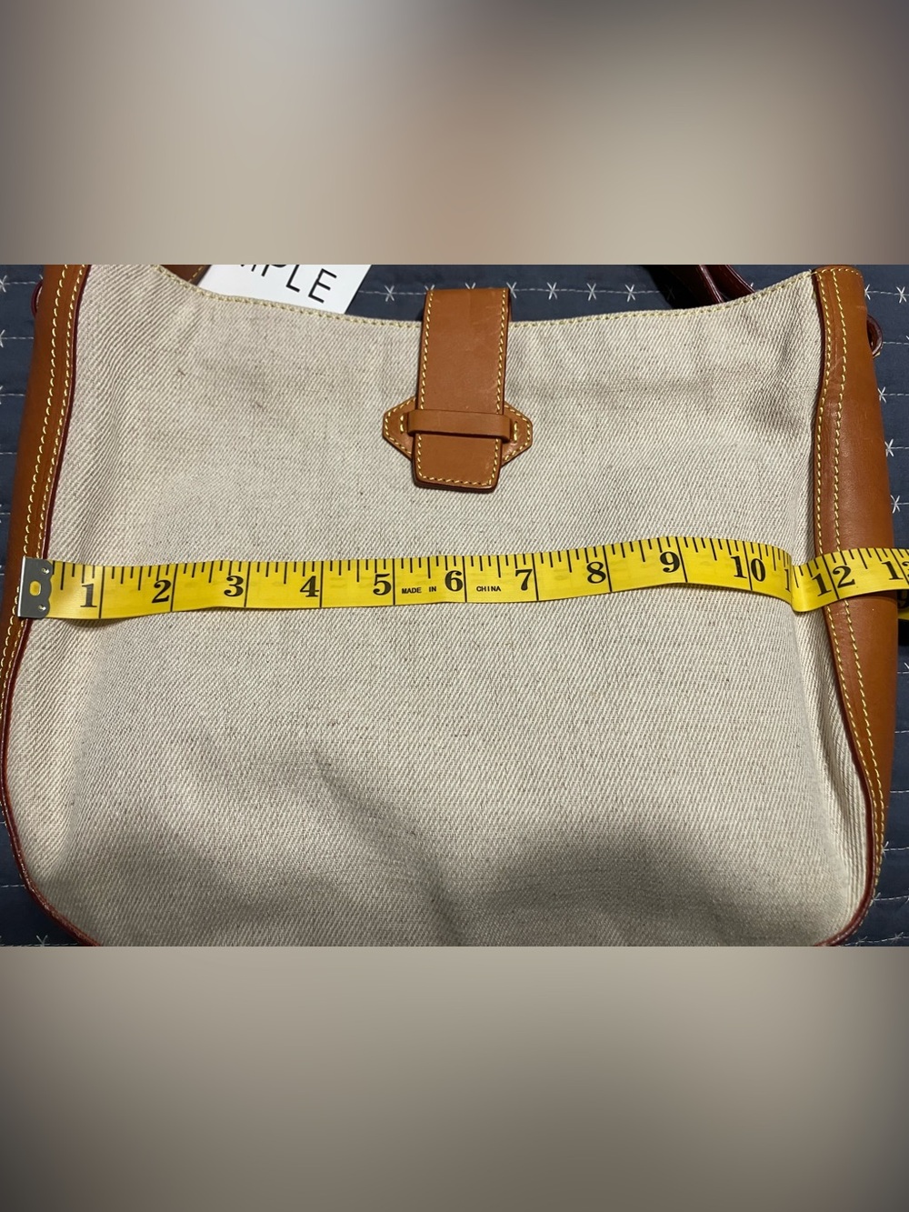 J. McLaughlin canvas and leather shoulder bag - Picture 11 of 12
